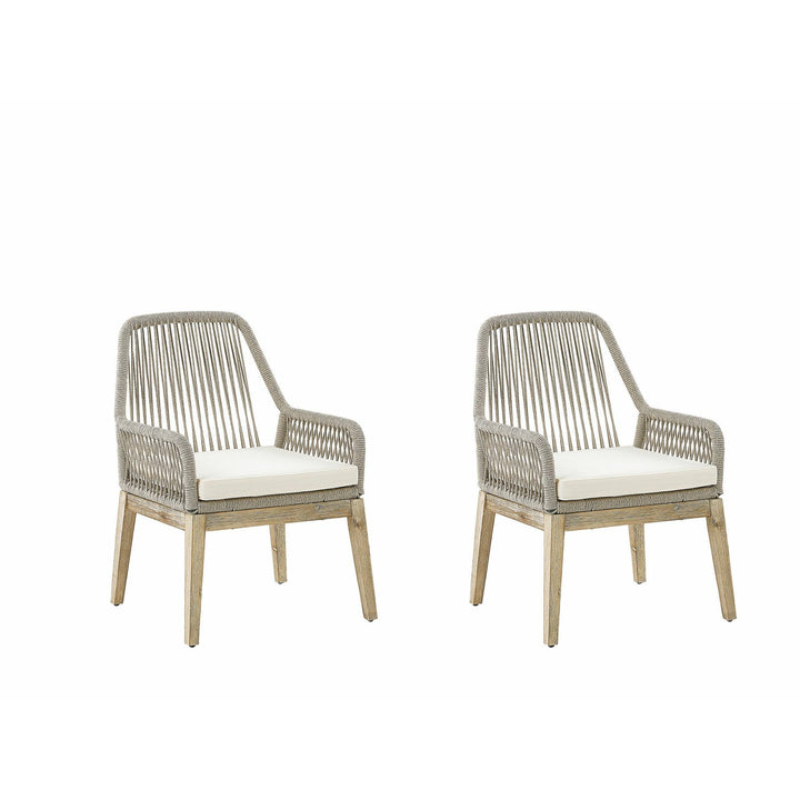 Set of 2 Garden Chairs Beige Olbia