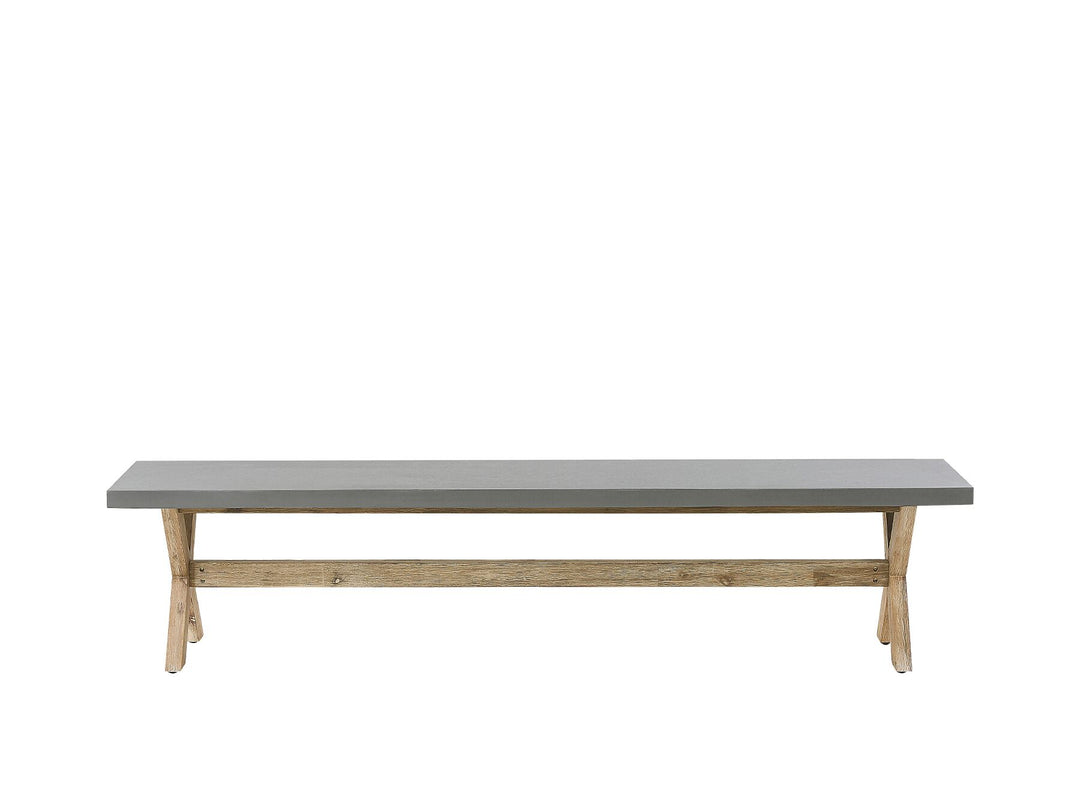 Olbia 8 Seater Concrete Garden Dining Set Benches and Stools Grey
