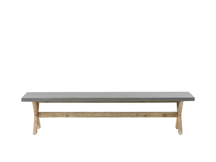 Olbia 8 Seater Concrete Garden Dining Set Benches and Stools Grey