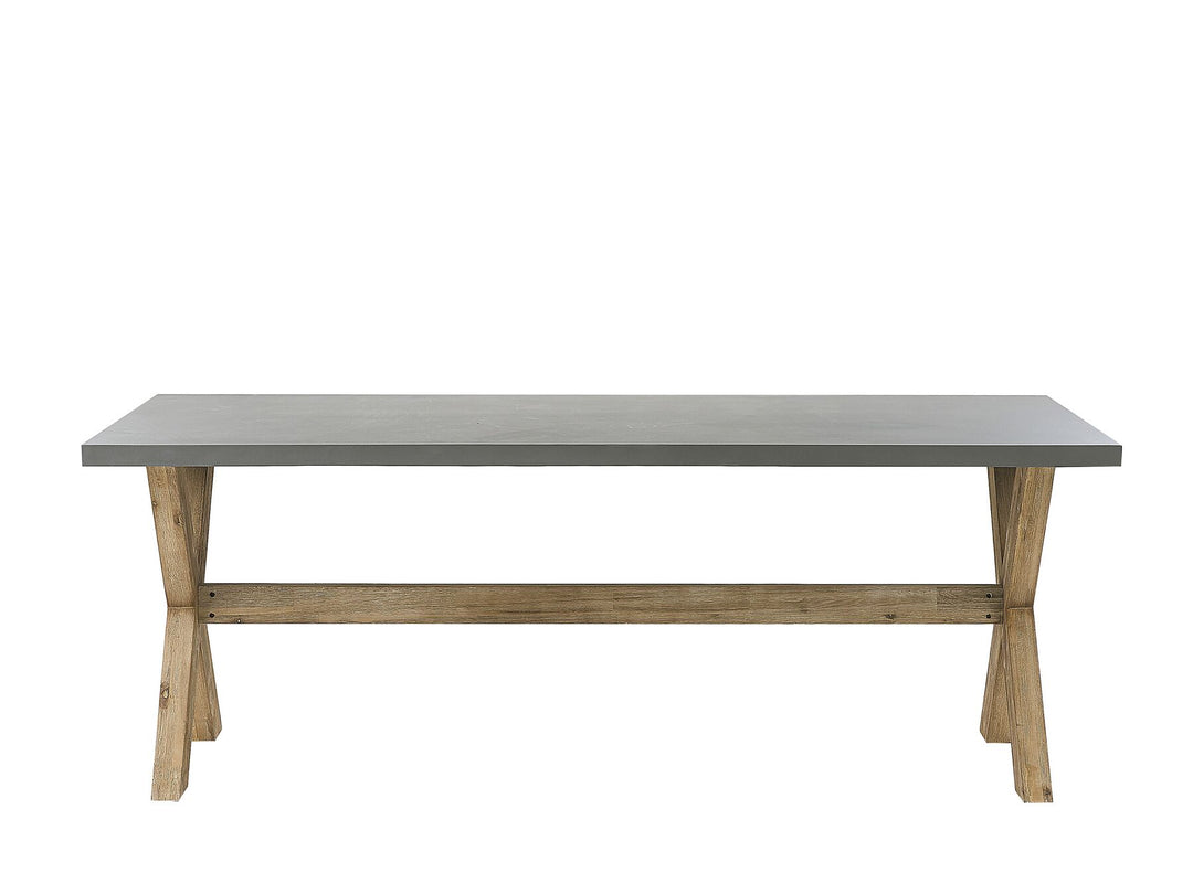 Olbia 6 Seater Concrete Garden Dining Set with Chairs Beige