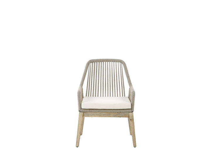Olbia 6 Seater Concrete Garden Dining Set with Chairs Beige