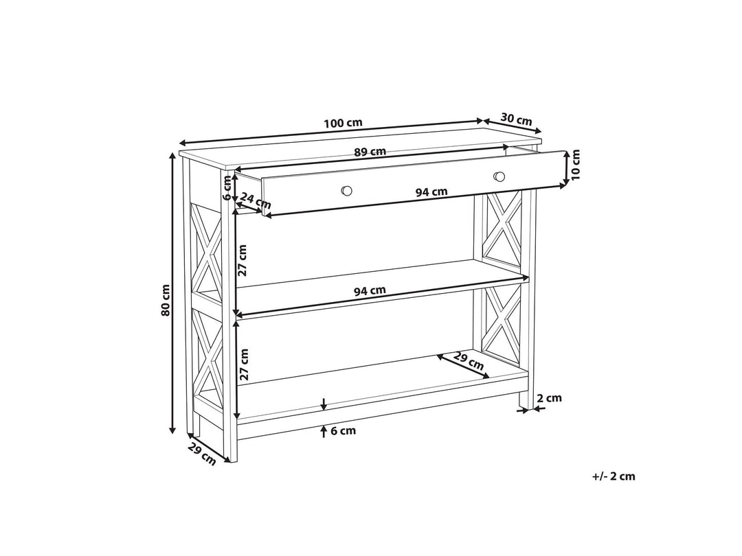 1 Drawer Console Table Black Montgomery
