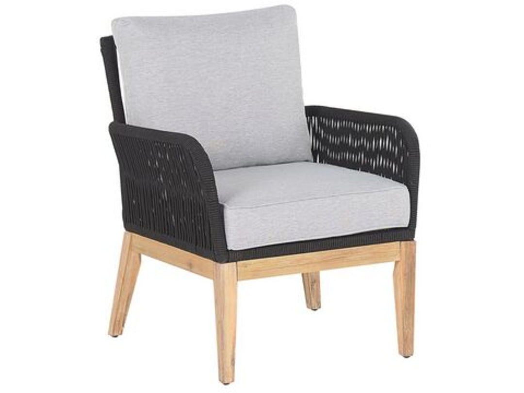 Merano II 4 Seater Acacia Wood Garden Sofa Set Grey and Black