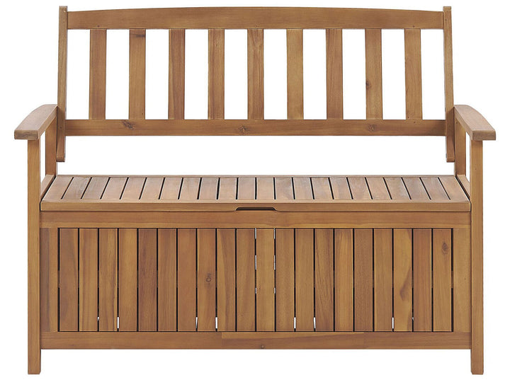 
Acacia Wood Garden Bench with Storage 120 cm Light SOVANA
