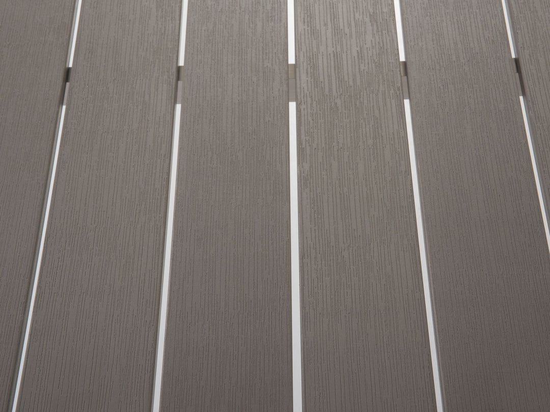 Long Island Aluminium Garden Table 180 x 90 cm Grey
