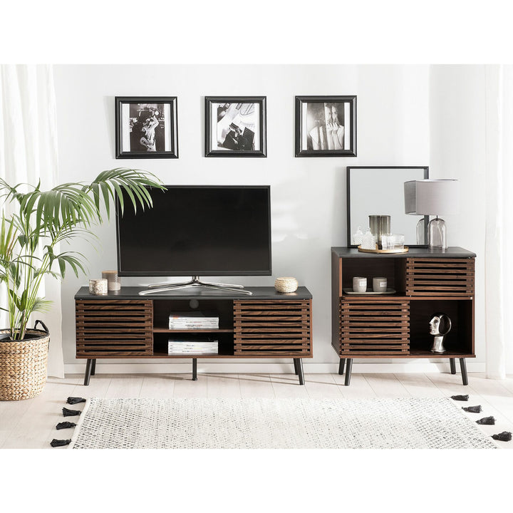 TV Stand Dark Wood Liya