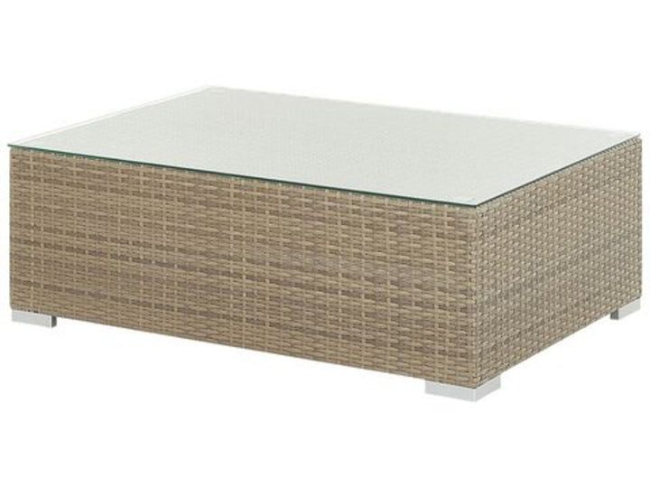Maestro II 8 Seater PE Rattan Garden Lounge Set Light Brown