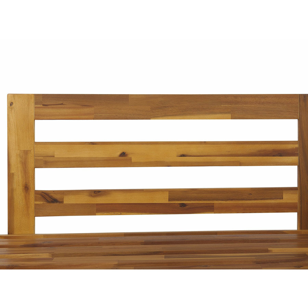 Marettimo Left Hand 5 Seater Acacia Wood Garden Corner Sofa Set White
