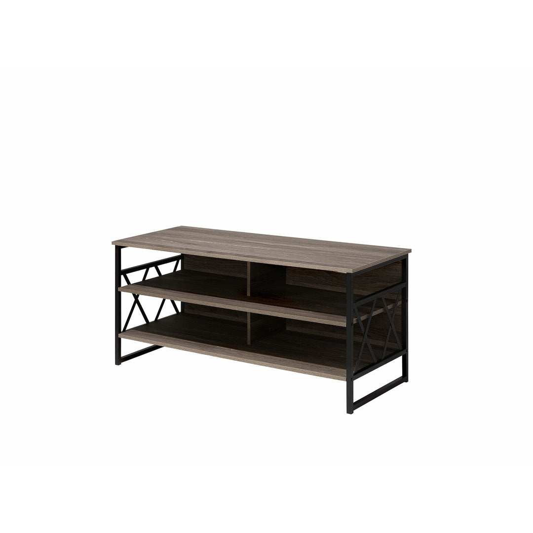 Guadal TV Stand Taupe Wood with Black