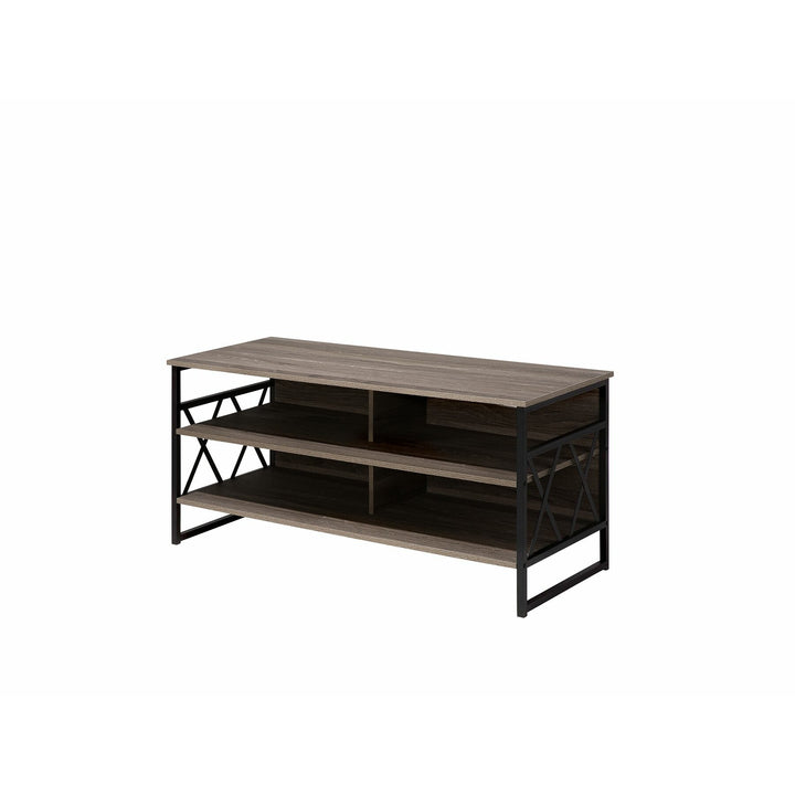 Guadal TV Stand Taupe Wood with Black