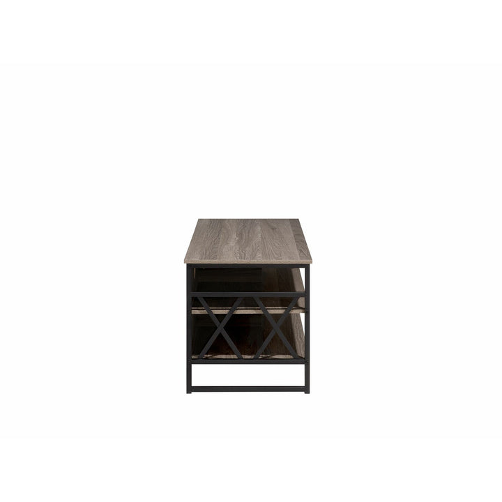 Guadal TV Stand Taupe Wood with Black