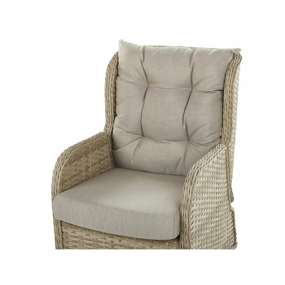 Ponza 2 Seater PE Rattan Garden Lounge Set Natural