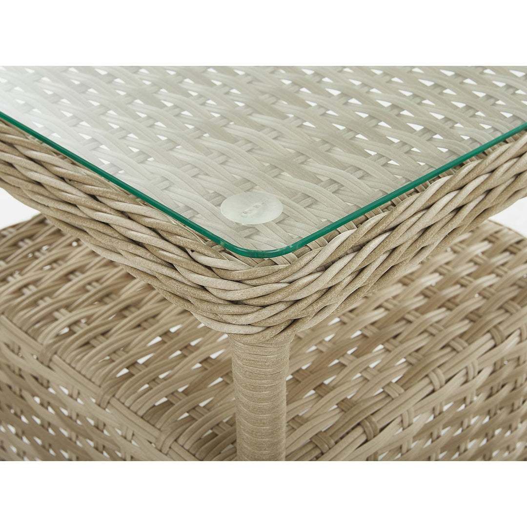 Ponza 2 Seater PE Rattan Garden Lounge Set Natural