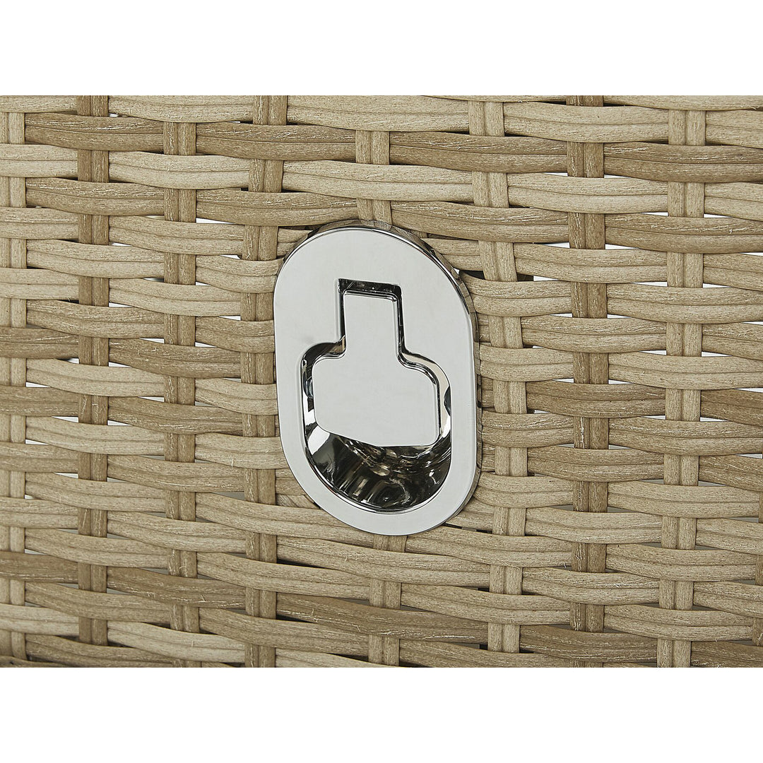 Ponza 2 Seater PE Rattan Garden Lounge Set Natural