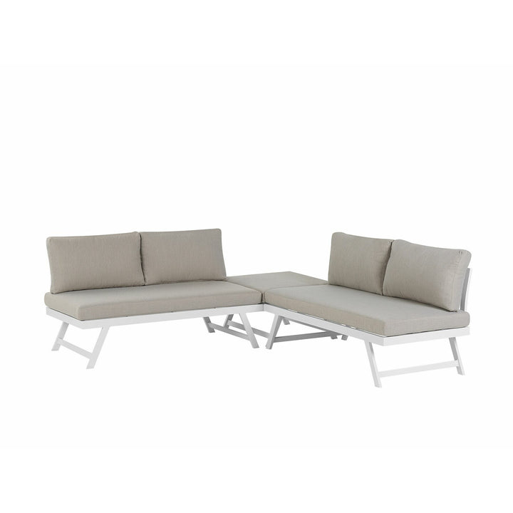 Coccorino 5 Seater Aluminium Garden Corner Sofa Set Taupe