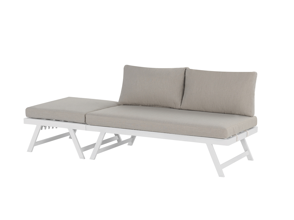 Coccorino 5 Seater Aluminium Garden Corner Sofa Set Taupe