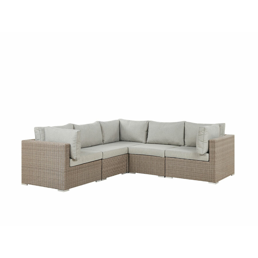 Contare 6 Seater PE Rattan Garden Lounge Set Taupe
