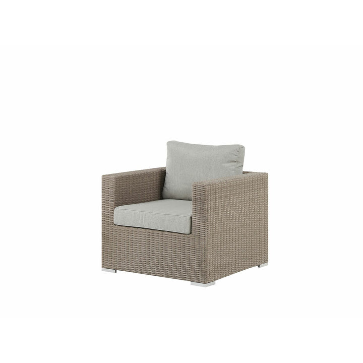 Contare 6 Seater PE Rattan Garden Lounge Set Taupe