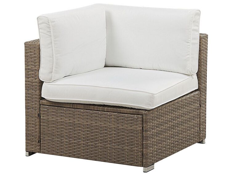 Belverede 6 Seater PE Rattan Garden Lounge Set White