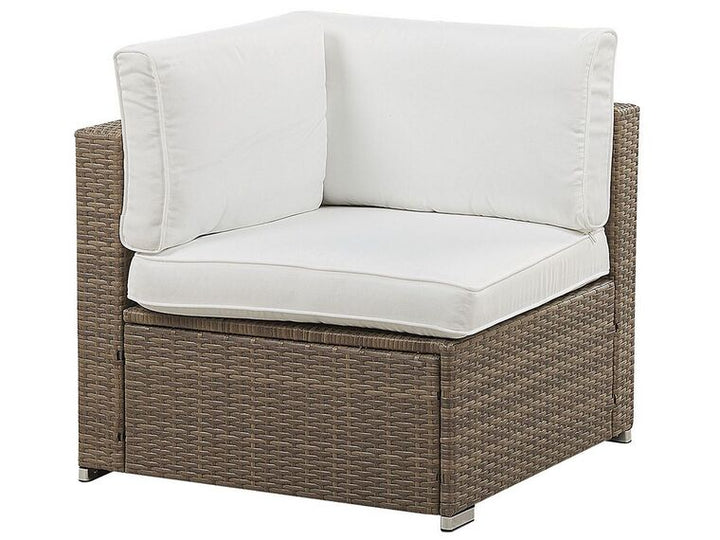 Belverede 6 Seater PE Rattan Garden Lounge Set White
