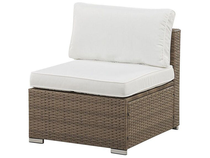 Belverede 6 Seater PE Rattan Garden Lounge Set White