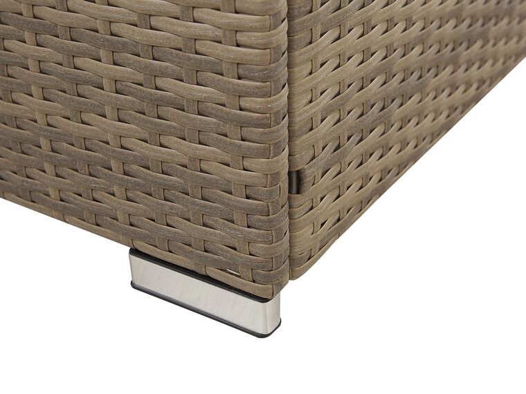 Belverede 6 Seater PE Rattan Garden Lounge Set White