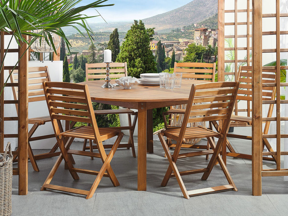 Tolve 6 Seater Acacia Wood Garden Dining Set