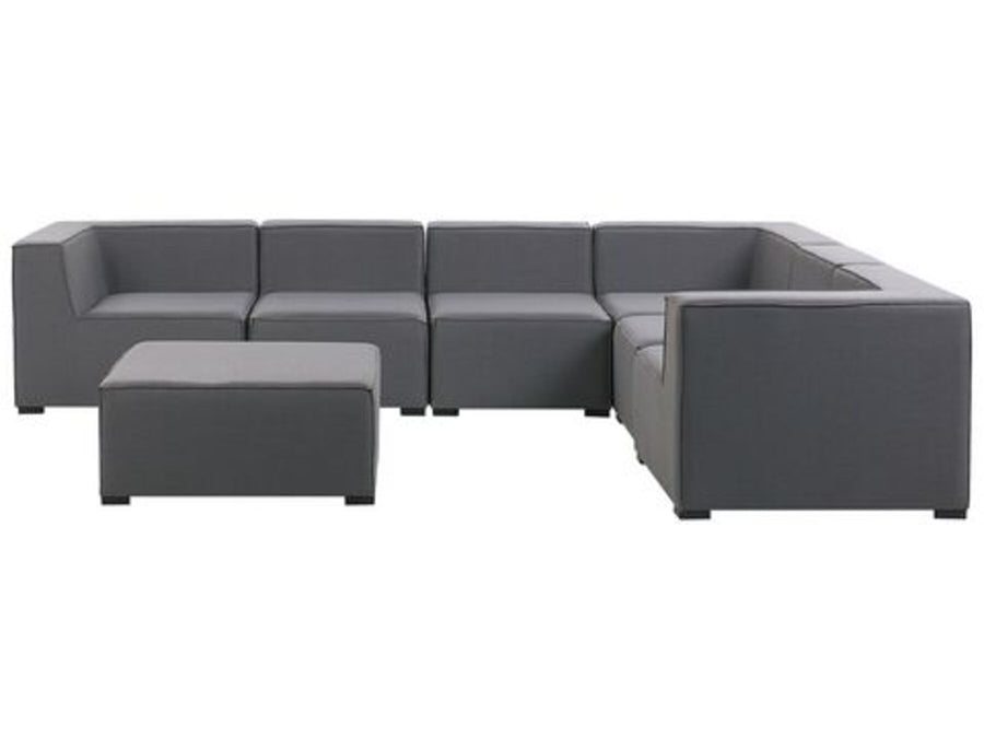 Arezzo Left Hand 7 Seater Garden Corner Sofa Set Grey