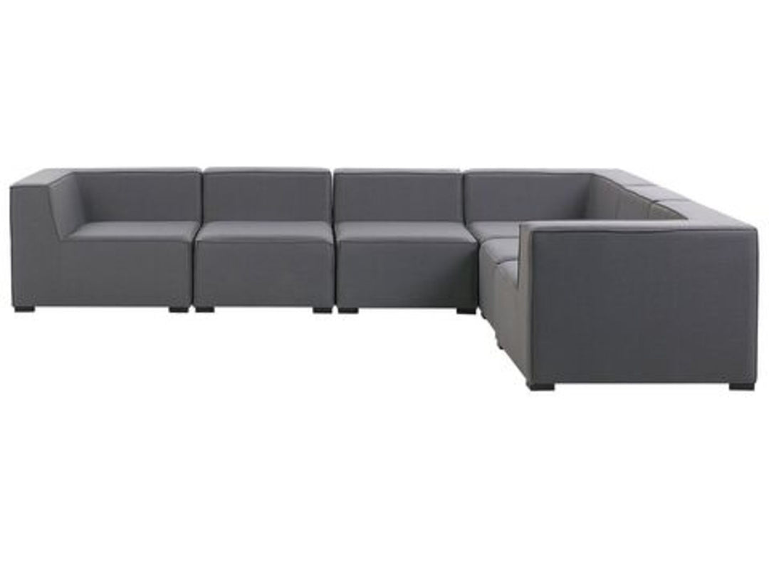 Arezzo Left Hand 7 Seater Garden Corner Sofa Set Grey