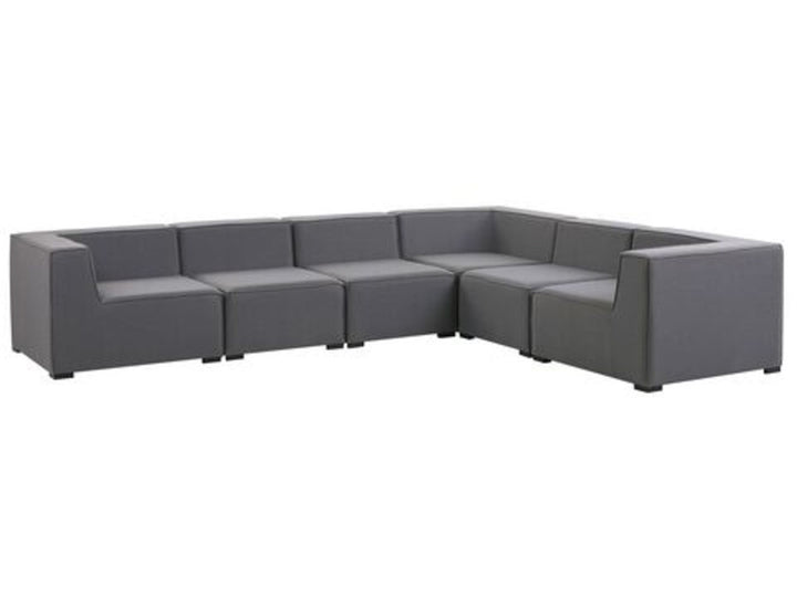 Arezzo Left Hand 7 Seater Garden Corner Sofa Set Grey