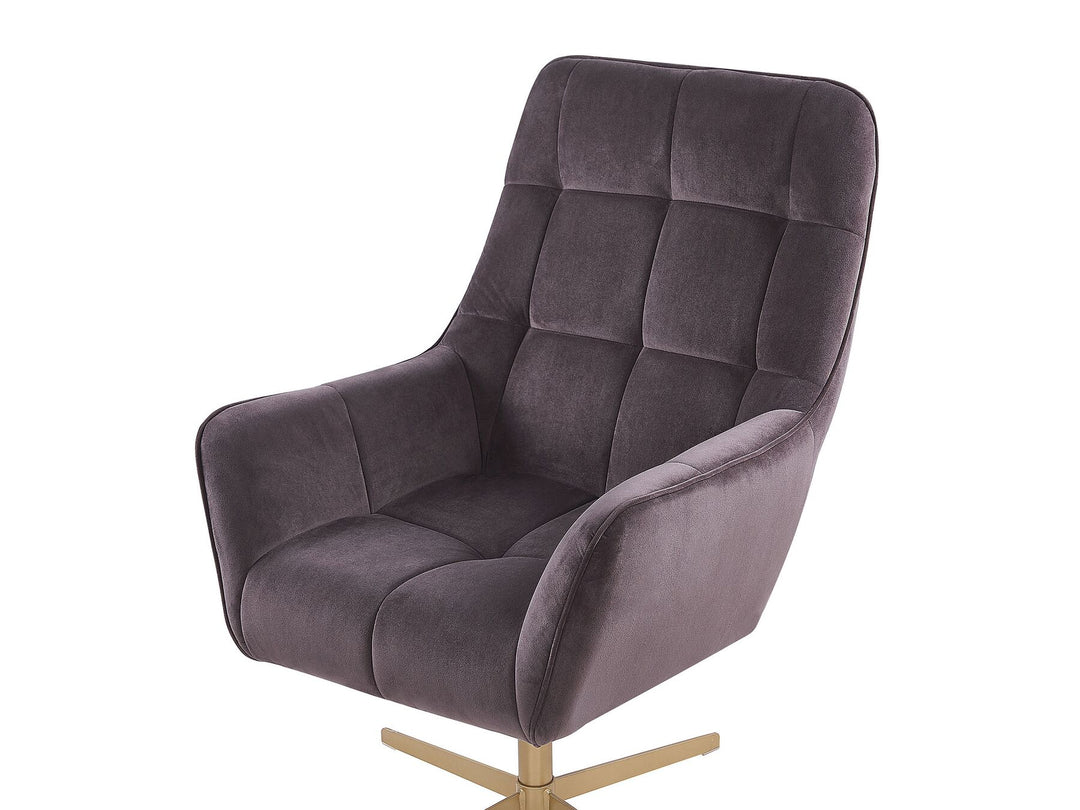 Opry Velvet Armchair with Footstool