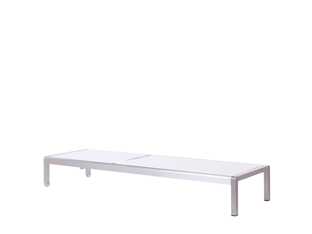 Aluminium Reclining Sun Lounger White Helton