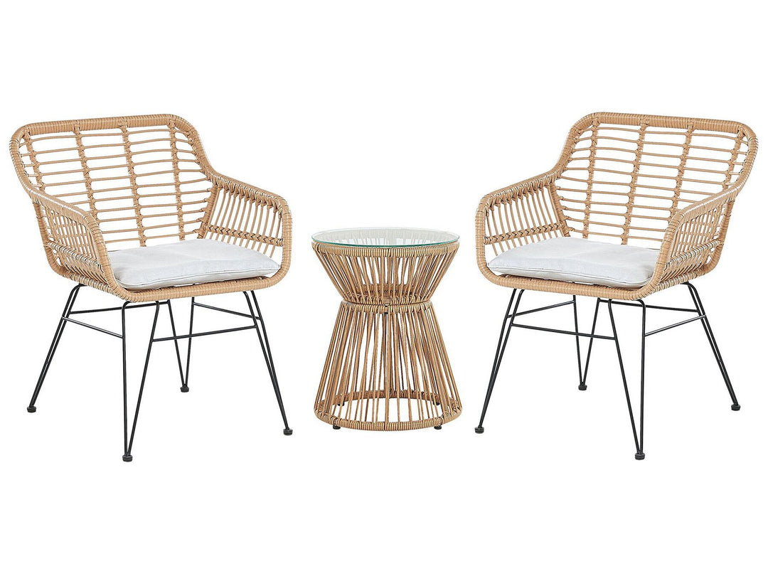 PE Rattan Bistro Set Natural TRESTINA
