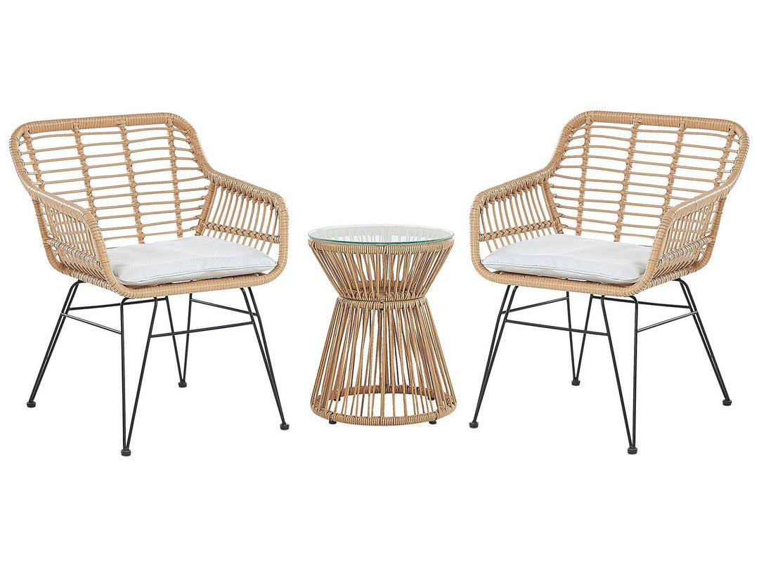 Lutyens Rattan Bistro Set Natural