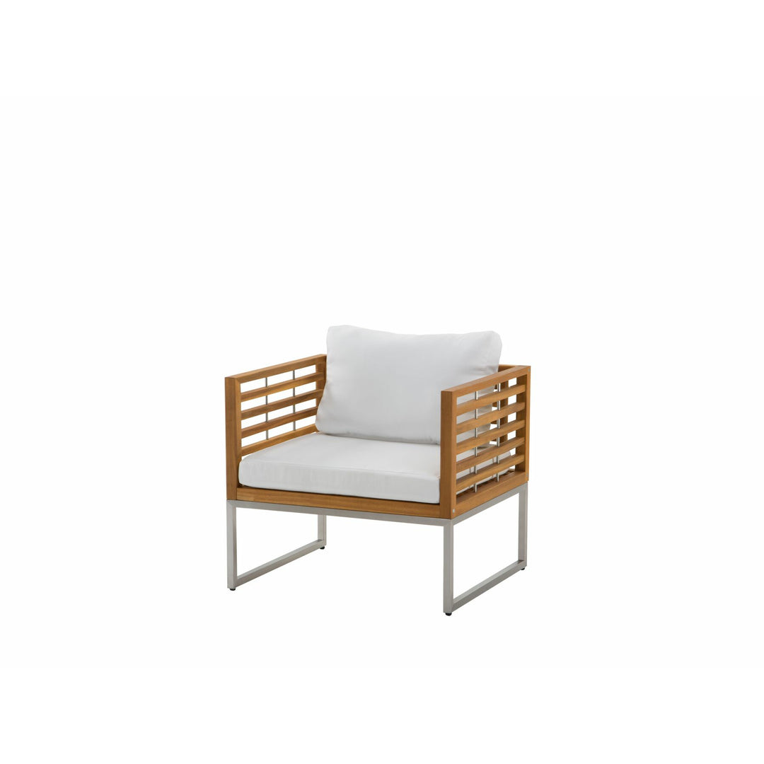 Bermuda 4 Seater Acacia Wood Garden Sofa Set White