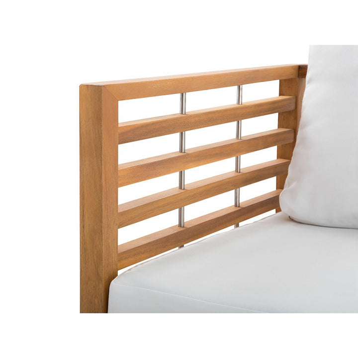 Bermuda 4 Seater Acacia Wood Garden Sofa Set White