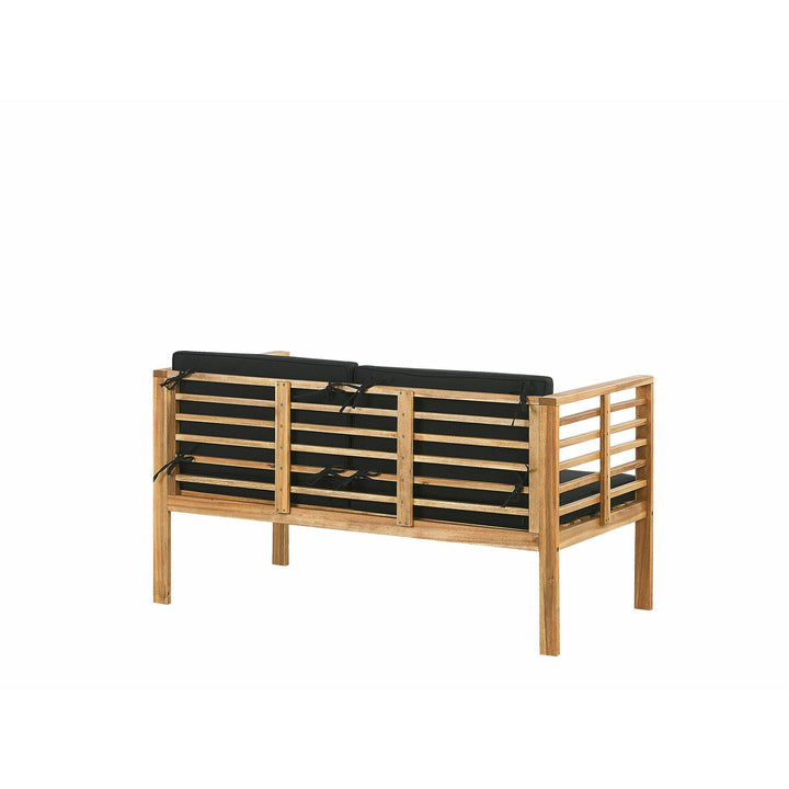 Pacific 4 Seater Acacia Wood Garden Sofa Set Light Wood