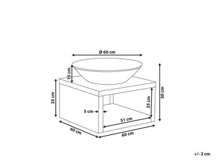 Charcoal Fire Pit Black Tanara