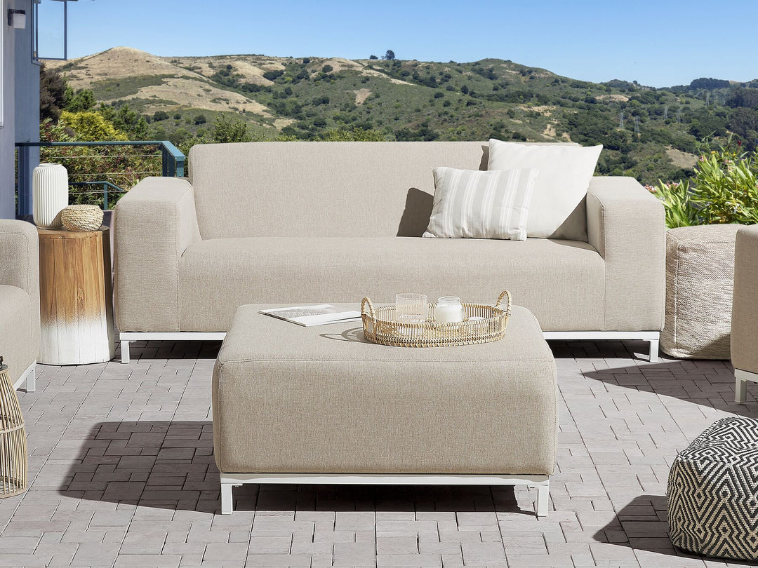 Garden Sofa Beige with White Rovigo