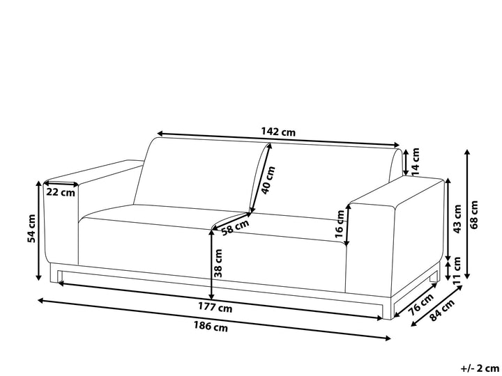 Garden Sofa Beige with White Rovigo