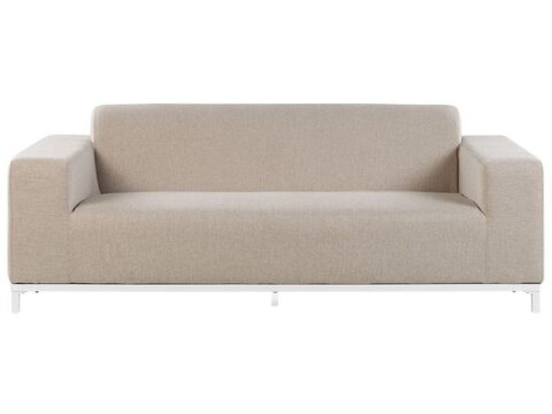 5 Seater Garden Sofa Set Beige with White Rovigo