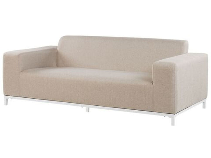 5 Seater Garden Sofa Set Beige with White Rovigo