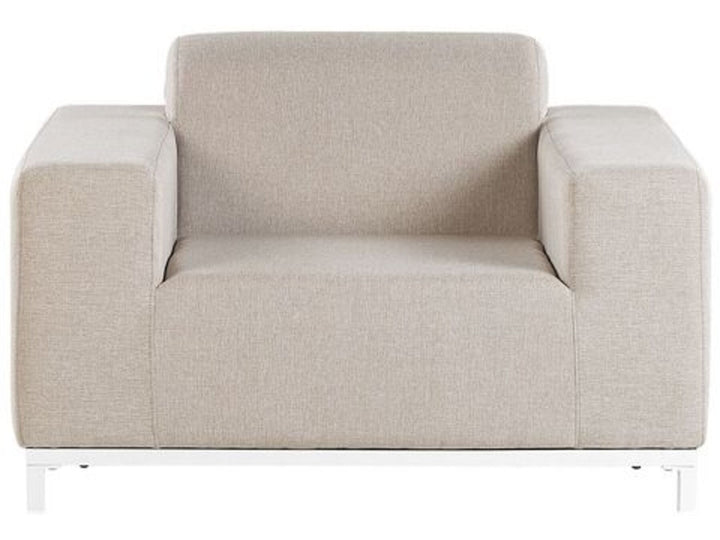 Rovigo 5 Seater Garden Sofa Set Beige with White