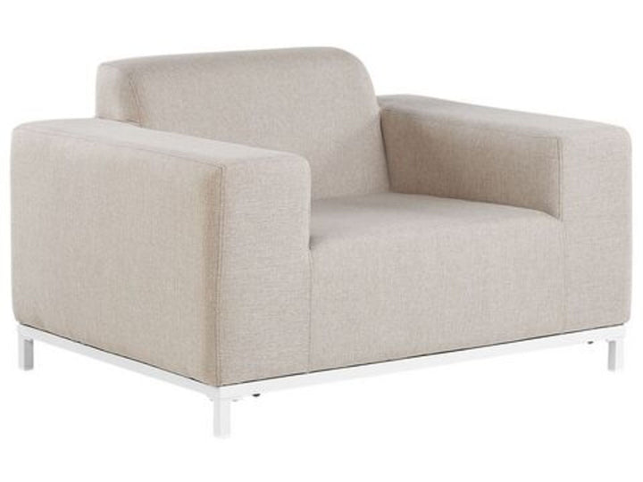 Rovigo 5 Seater Garden Sofa Set Beige with White