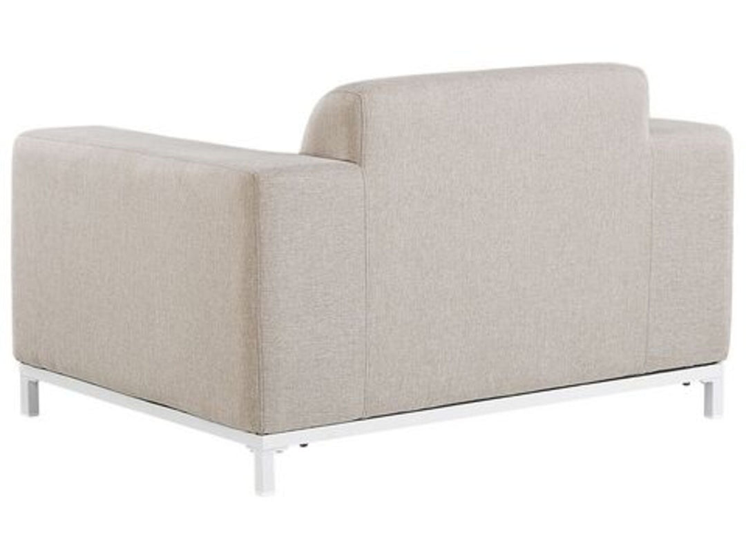 5 Seater Garden Sofa Set Beige with White Rovigo