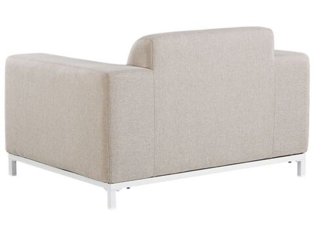 Rovigo 5 Seater Garden Sofa Set Beige with White