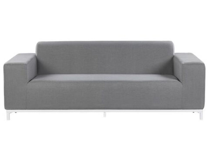 5 Seater Garden Sofa Set Grey with White Rovigo