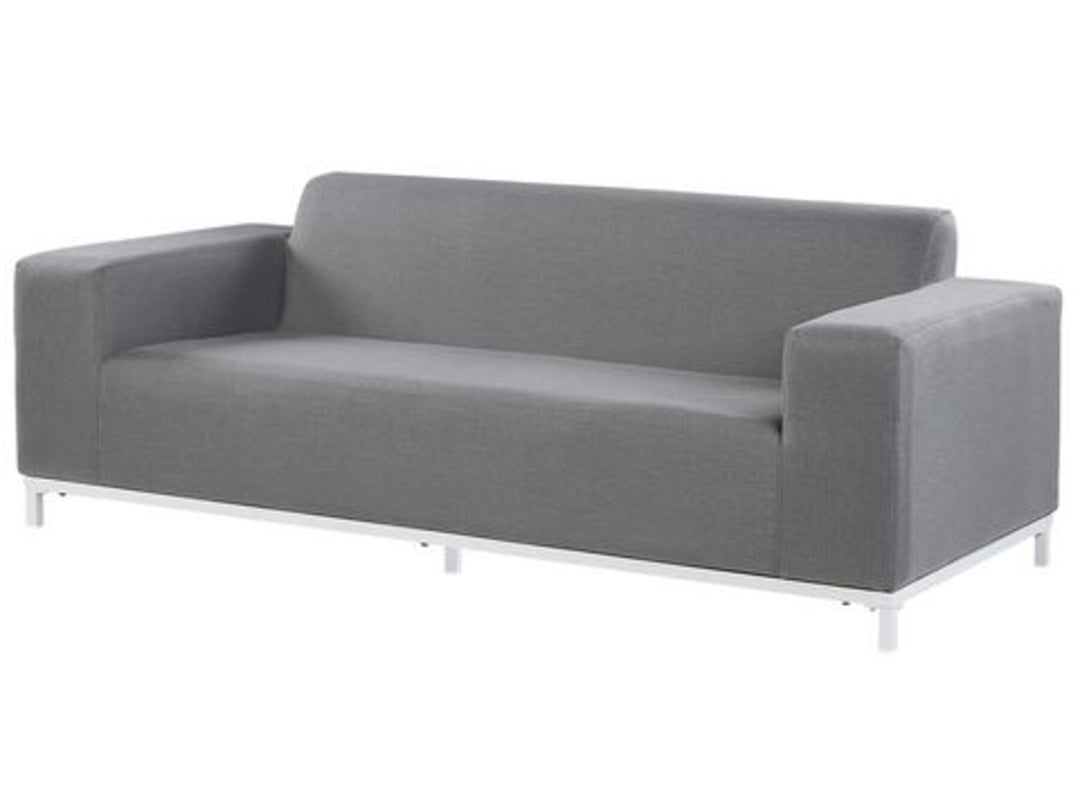 5 Seater Garden Sofa Set Grey with White Rovigo