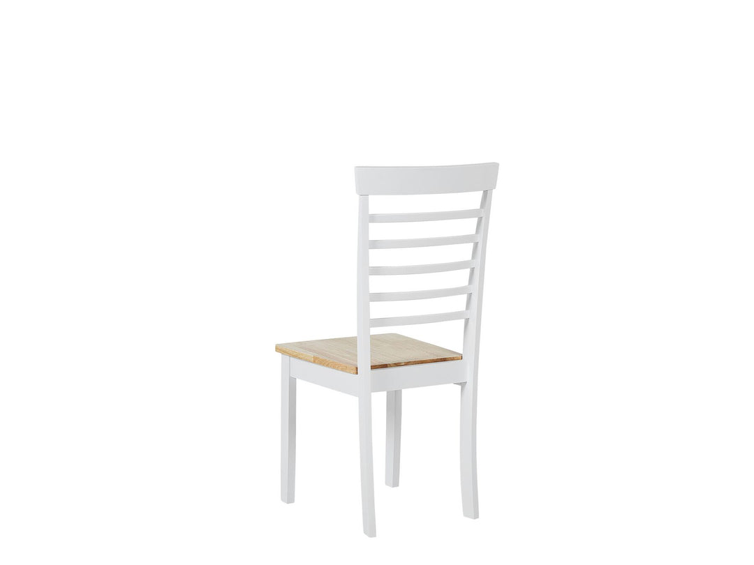 Set of 2 Dining Chairs Light Wood and White Renick