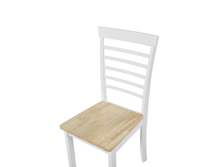 Set of 2 Dining Chairs Light Wood and White Renick